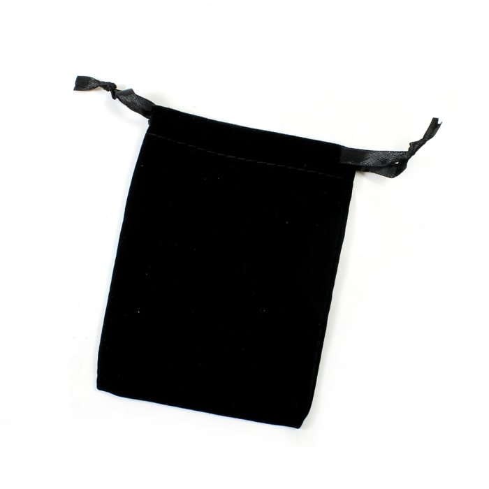 Black Velvet Drawstring Bag 90x120mm (20pcs)