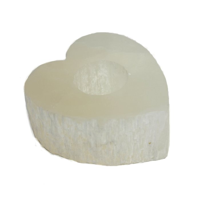 Selenite Heart T-Light Holder (1 Piece) NETT