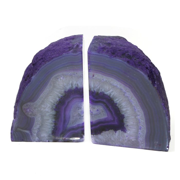 1-1.5kg Small Agate Bookends Purple (1 Piece) NETT