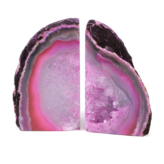  Agate Bookends 1-1.5kg Small Pink (1 Pair) NETT