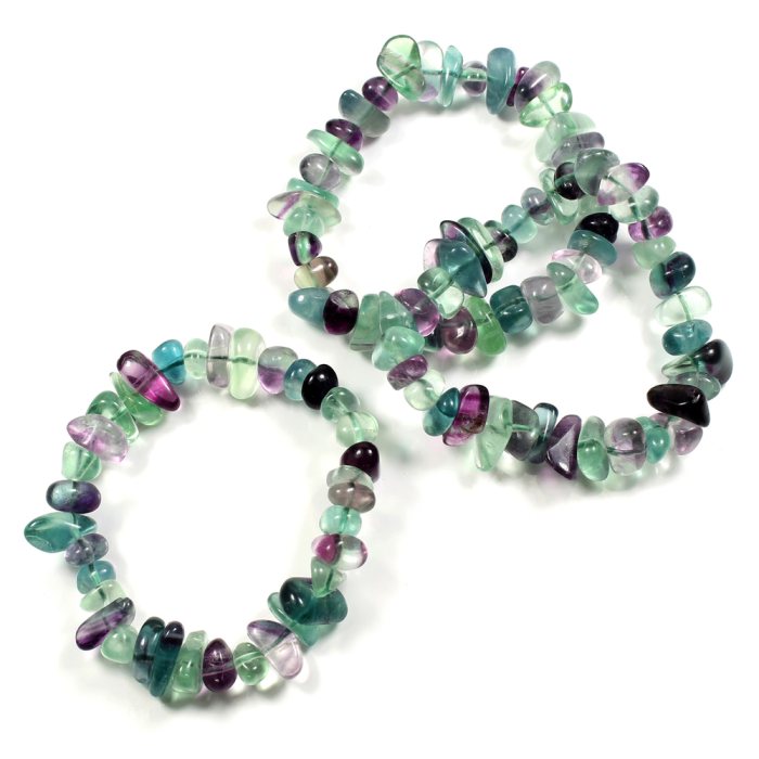 Freeform Chip Fluorite Bracelet (3 Pieces)