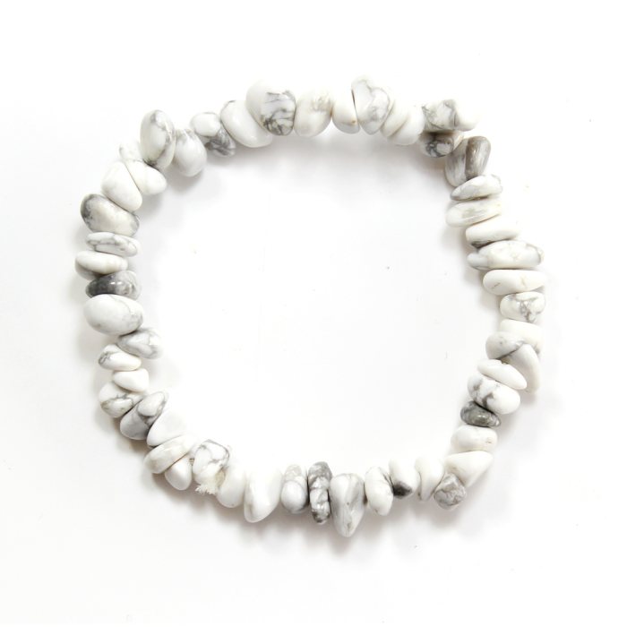 7.5" Freeform Chip Howlite Bracelet (1pc) NETT