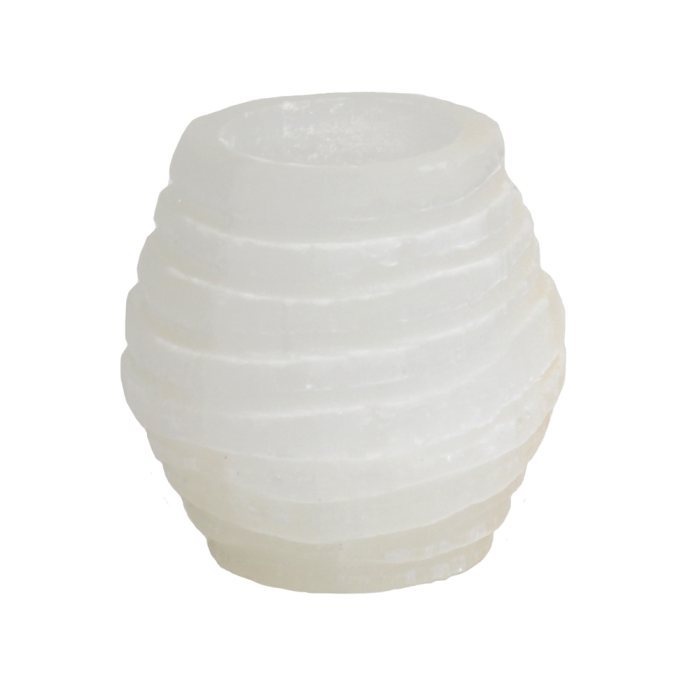 Selenite Barrel T-light Holder 8-9cm (1 Piece) NETT