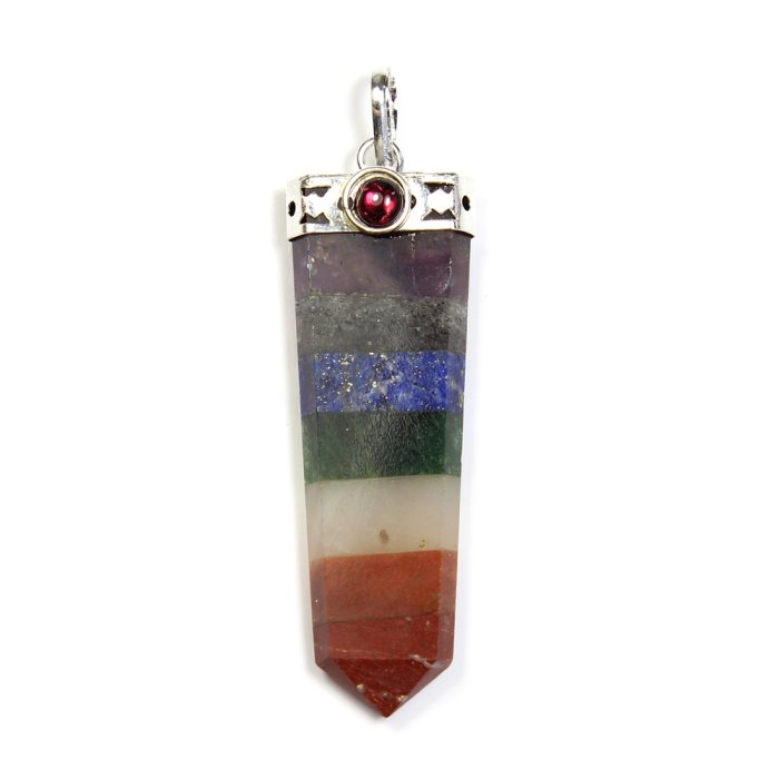 Chakra Pencil Pendant Silver Plated (1 Piece) NETT