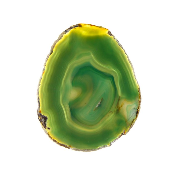 A6 Agate Slice Green (5" to 5.5") (1 Piece)