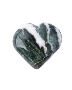 Green Sardonyx Puff Heart 25-30mm (1pc) NETT