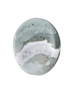 Green Sardonyx Worry Stone, India, approx 30-40mm (1pc) NETT