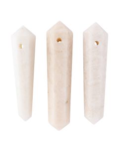 Pink Moonstone DT Point with Hole, India (3pcs) NETT