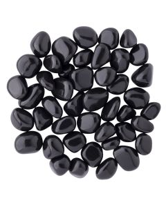 Agate Black Small Tumblestone 10-20mm, India (250g) NETT