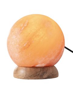 Himalayan Salt Lamp Ball Pink with Wooden Base (Includes UK Electric Lead & Bulb) (1pc) NETT