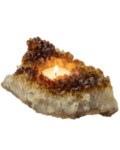 Citrine Druze Heat Treated Candle Holder 1st Quality (1pc) NETT