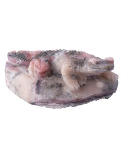 Pink Opal Lizard Carving w/Base 3.25x2.25x1.25 (1pc) SPECIAL