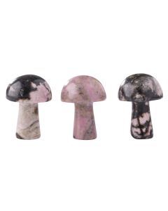 Gemstone Mushroom Rhodonite (3pcs) NETT