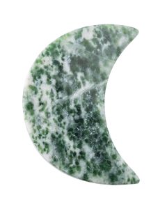 Green Snake Jade 30mm Moon (1pc) NETT