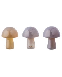 Grey Agate Mushroom (3pc) NETT