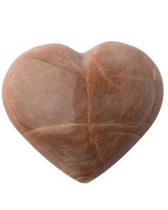 Pink Moonstone Heart approx 50 mm, Madagascar (1pc) NETT