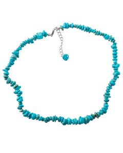 18" Turquoise Chip Necklace & Ext Chain, China (1pc) NETT