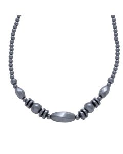 18" Hematine Necklace/Shaped Beads (C) (1pcs) NETT
