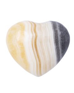 Zebra Onyx Puff Heart 4.5x4x2cm (1pc) NETT