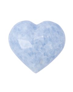 Blue Calcite Puff Heart approx. 50mm, Madagascar (1pc) NETT