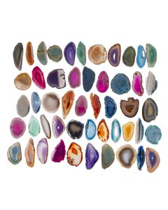 Agate Slices 2" in Assorted Colours (50 Pieces) NETT