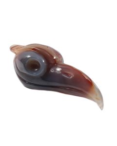 Agate Geode Raven Head Carving 5.5" (1 Piece) SPECIAL