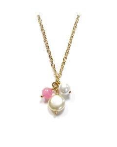Dangling Bead Necklace 18" GP (1pc) (Was £3 Now £1.50) NETT
