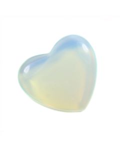 Opalite (Synthetic) Heart 45x40x10mm (1 Piece) NETT